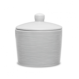 Pote para Açúcar de Cerâmica com Estilo Clássico e Capacidade de 155 gramas, Noritake, Cinza