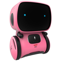 Robô Interativo com Sensor de Toque, Controle de Voz, Reconhecimento de Fala, Canta e Dança, 4 a 7 Anos, 98K, Rosa