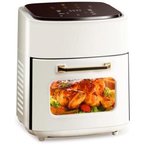 Fritadeira Elétrica AirFryer 15L com Painel Digital e Acessórios, Branca, 110v, SJORHNUS, Branco