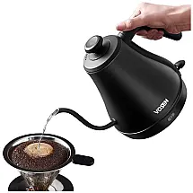 VOSEN Chaleira Elétrica, Aço Inoxidável , 1000 watts, 0,8L, Preto Fosco 110V