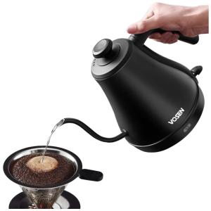 VOSEN Chaleira Elétrica, Aço Inoxidável , 1000 watts, 0,8L, Preto Fosco 110V