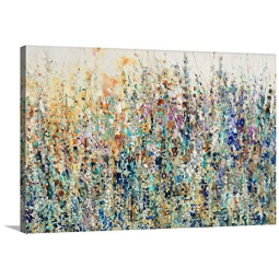 GREATBIGCANVAS Quadro Decorativo Pintado Flores Coloridas 121 x
