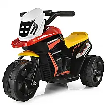 Moto Elétrica Infantil a Bateria 6V 3 Rodas com Sons e Luzes, Idade Rec 3 a 5 anos, HONEY JOY, Preto