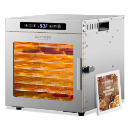 Desidratador de Alimentos Cercker 9 Bandejas - 800W, Controle de Temperatura, Ideal para Carne Seca e Frutas