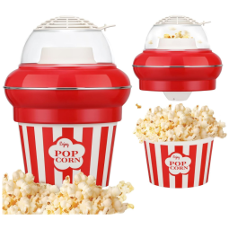 Pipoqueira MAISON HUIS, 1100W Air Popper com Duplos Baldes, Livre de Óleo, Pipoca em 2 Minutos, 5 Litros, Alta Taxa de Estouro para Cinema