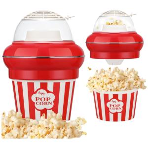 Pipoqueira MAISON HUIS, 1100W Air Popper com Duplos Baldes, Livre de Óleo, Pipoca em 2 Minutos, 5 Litros, Alta Taxa de Estouro para Cinema