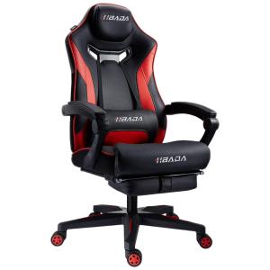 Cadeira de Escritório Gamer Reclinável e Ergonômica com Apoio de Braço Ajustável, ou, HBADA, Vermelho