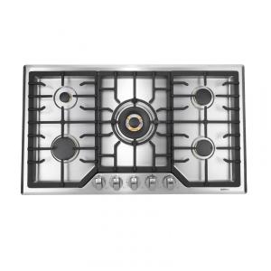 Cooktop a gás 91cm Robam inox 5 queimadores latão mesa selada queimador tri ring 20000 BTU conversível GN GLP 110V