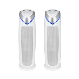 Purificador de Ar com Filtro HEPA 3 em 1 e 4 Velocidades, Cobertura 69 m2, 2UN, 110V, GermGuardian, Branco