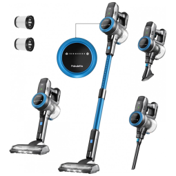 Aspirador de Pó Sem Fio 6 em 1 com Sucção Potente para Piso Duro e Pelos, 250W Bivolt, FABULETTA, Azul