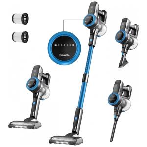 Aspirador de Pó Sem Fio 6 em 1 com Sucção Potente para Piso Duro e Pelos, 250W Bivolt, FABULETTA, Azul