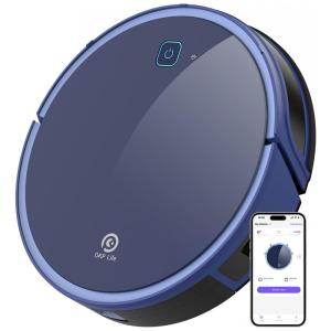 Aspirador de Pó Robô, 3000Pa, Capacidade 600 mL, Recarregável, Wi Fi, OKP K7, Azul