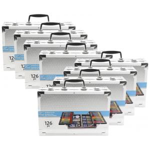 Kit de Pintura Artists Loft com 126 Peças e Caixa de madeira Portátil, Prata