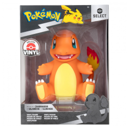 Figura Pokémon Charmander Deluxe Select Jazwares vinil laranja 20 cm para exposição