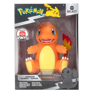 Figura Pokémon Charmander Deluxe Select Jazwares vinil laranja 20 cm para exposição