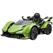 Lamborghini Carro, Carrinho Elétrico Infantil a Bateria 12V 1 Assento com 2 Velocidades, DAKOTT HL528, Verde
