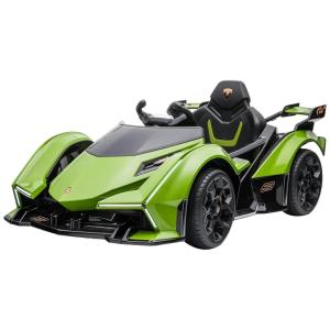 Lamborghini Carro, Carrinho Elétrico Infantil a Bateria 12V 1 Assento com 2 Velocidades, DAKOTT HL528, Verde