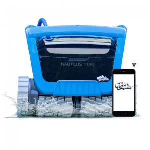 Dolphin Nautilus Titan (Atualizado 2026) Aspirador Robótico Wi-Fi para Piscina, Escovação Linha d'Água, Filtração Multicamadas