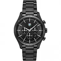 BMW 8003 Relógio Masculino de Quartzo, com Pulseira de Aço Inoxidável, Preto