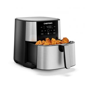 Fritadeira Elétrica Capacidade 7.5 L Antiaderente 1700W, 110V, CHEFMAN TurboFry, Prateado