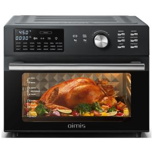 Forno Elétrico de Bancada 32 Litros 21 em 1 com 8 Acessórios, 110V 1800W, OIMIS, Preto