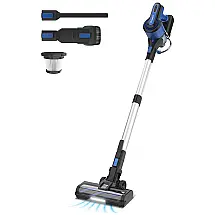 Aspirador de Pó sem Fio 8 em 1 Potente 26 Kpa até 45 Min de Ação, 110V 350W, POWEART V870, Azul