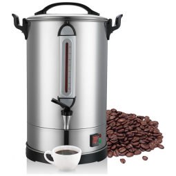 Bule Elétrico para Café CAZACHEF Inox Prata Capacidade 100 Xícaras Filtro Aço Inox 1300W Voltagem 110V