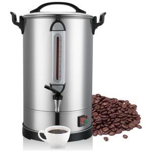 Bule Elétrico para Café CAZACHEF Inox Prata Capacidade 100 Xícaras Filtro Aço Inox 1300W Voltagem 110V