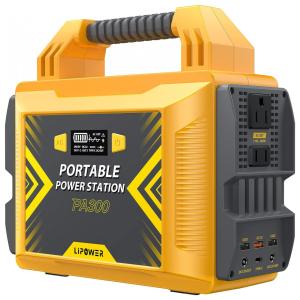 LIPOWER Gerador, Acumulador de energia Elétrico, Solar, portátil, c, USB, 60W, 300W, 110V, c, 2 tomadas