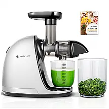 Centrifuga de Frutas e Vegetais com Motor Reversível, 110V AMZCHEF, Rosa