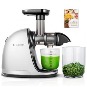 Centrifuga de Frutas e Vegetais com Motor Reversível, 110V AMZCHEF, Rosa