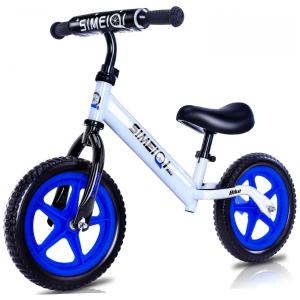 Bicicleta sem Pedal com Assento e Guidão Confortáveis para Crianças de 2 a 5 Anos, Simeiqi, Azul