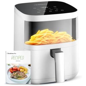 Fritadeira Elétrica Airfryer 8 em 1, 3,7L com Janela de Visualização, Painel Digital e Cesto Antiaderente Adequado de 2 a 4 Pessoas