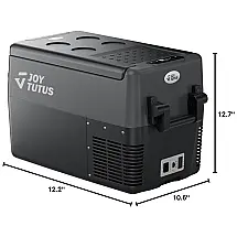 Geladeira, Cooler Portátil Automotivo 32L, com Controle de Temperatura, 60W, 12V, JOYTUTUS, Preto