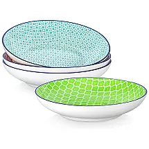 Conjunto de Pratos Fundos em Porcelana 4 UN vancasso Macaron, Colorido