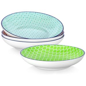 Conjunto de Pratos Fundos em Porcelana 4 UN vancasso Macaron, Colorido