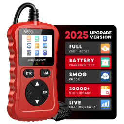 Scanner OBD2 Xiauodo V600 Plug and Play para Carros: Leia e Limpe Códigos de Erro, Monitore Tensão