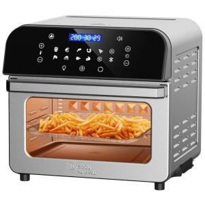 Forno Elétrico de Bancada 13L com 12 Funções Aço Inoxidável, 1700W, 110v, WHALL, Prateado