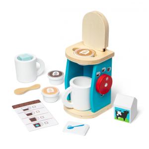 Kit Cafeteira Infantil de Madeira para Brincar de Cozinha com 11 Peças para Crianças Acima de 3 Anos, Melissa & Doug