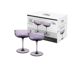 Conjunto de Taças para Champanhe ou Sobremesa com 2 Peças, de Vidro e Capacidade de 100mL, Villeroy Boch, Roxo
