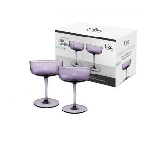Conjunto de Taças para Champanhe ou Sobremesa com 2 Peças, de Vidro e Capacidade de 100mL, Villeroy Boch, Roxo