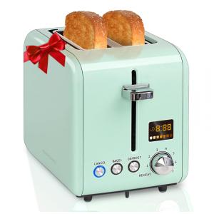 Torradeira Elétrica 2 Fatias com 7 Níveis de Tostagem, 900W, 110v, SEEDEEM, Verde