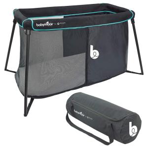 Cercadinho para Bebê 2 em 1 com Colchão de Espuma Visco Elástica e Bolsa de Transporte, Babymoov, Preto