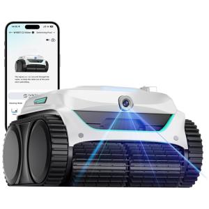WYBOT C2 Vision - Robô Limpador de Piscina Robótico com Câmera, Aspirador de Piscina 8 em 1 para Piscinas Enterradas, Sucção Poderosa