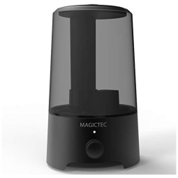 Magictec Umidificador Ultrassônico Portátil 2.5L com Aromaterapia e 7 Luzes LED, até 24H, 110V, Preto