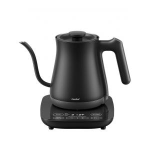 Chaleira Elétrica 600mL em Aço Inoxidável com Controle de Temperatura e 3 Predefinições, 1500W 110V, COMFEE, Preta