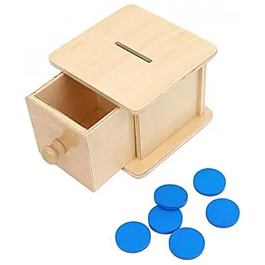 Brinquedo Montessori Caixa de Moedas