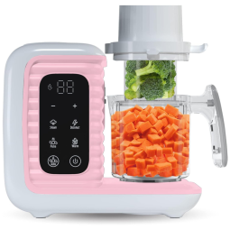 Processador de Alimentos para Bebês 8 em 1 com Vaporizador, Espremedor e Mais, 110V CHILDREN, Rosa