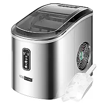 VIVOHOME Máquina de Gelo Portátil Automática 11 kg/24h, 110V, Prata - Produção Rápida e Prática