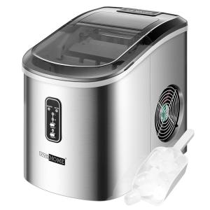 VIVOHOME Máquina de Gelo Automática Portátil até 11 kg de Gelo em 24h, 110V, Prata